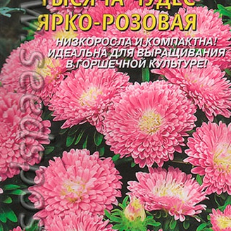 Астра карликовая Тысяча чудес Ярко-розовая, 0,2 г 